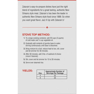 Zatarains Gumbo Base, 16 oz - New Orleans Style, Perfect for Traditional Gumbo, Pack of 1