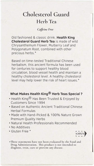 Cholestrol Guard Tea - 20 - Bag By Health King