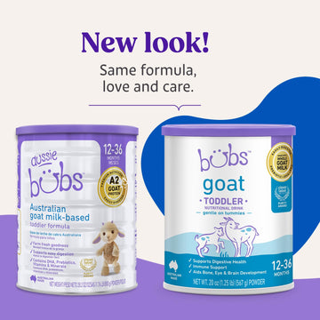 Aussie Bubs Australian Goat Milk-Based Toddler Formula, For Kids 12-36 Months, Made With Fresh Goat Milk, 28.2 Oz