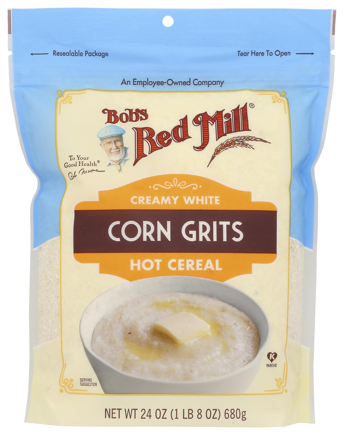 Bobs Red Mill White Corn Grits/ Polenta, 24 Oz