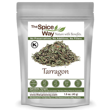 The Spice Way Tarragon Leaves - 1.5 oz Dried Herb for French Cooking Sauce