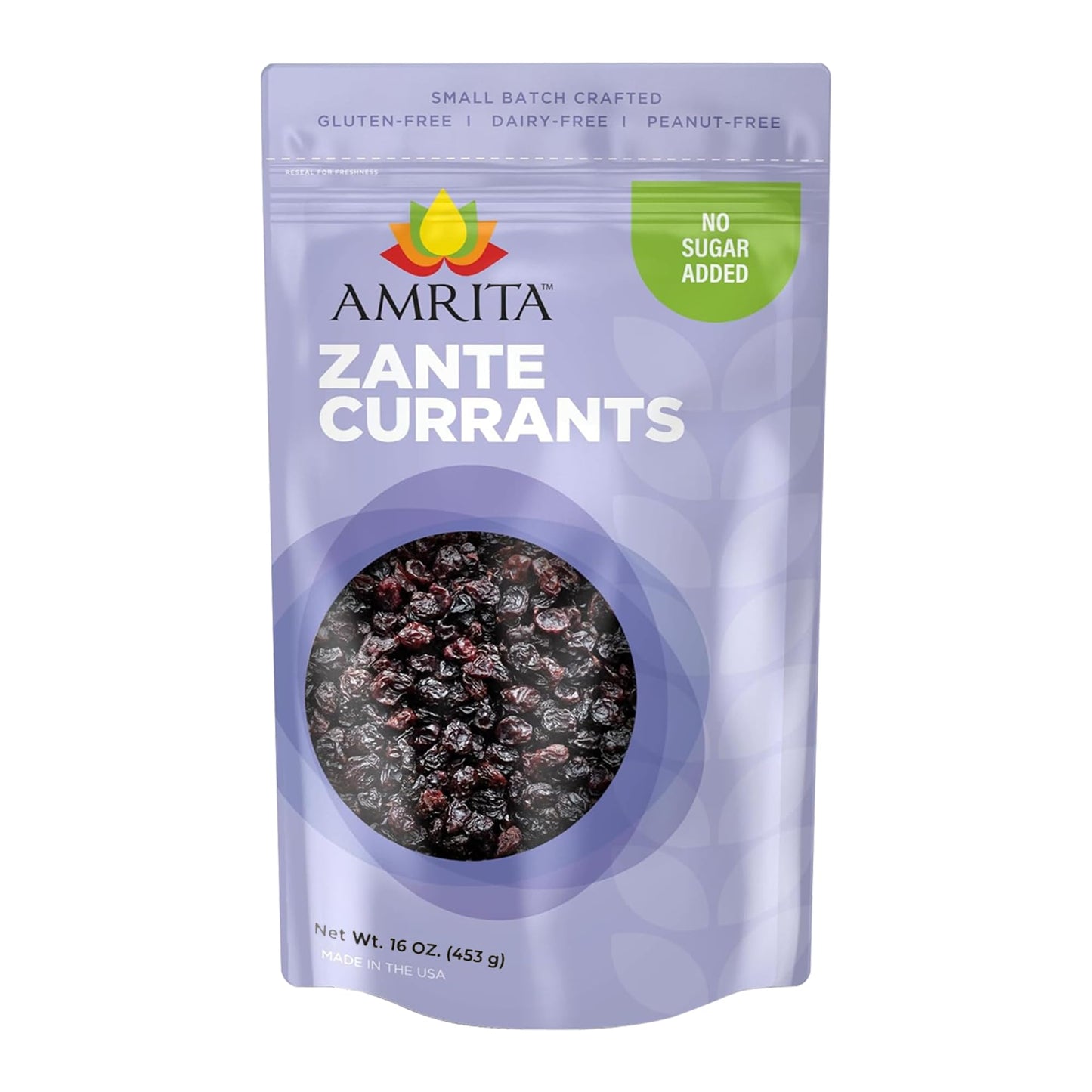 Amrita Zante Black Currant 1 lb | No Added Sugar, Naturally Sweet, Gluten Free Dried Fruit | Packed Fresh in Resealable Bags | D
