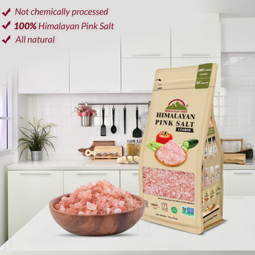 Himalayan Chef Pink Himalayan Salt, Coarse Grain, Grinder Refill -1 Pound (Pack of 6)