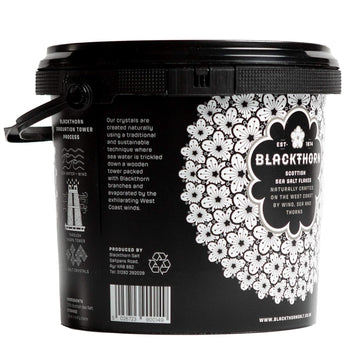 Blackthorn Scottish Gourmet Sea Salt Flakes - Natural and Unrefined, 50oz Resealable Tub