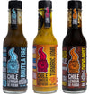 Chile Lengua de Fuego Spicy Trio Hot Sauce Variety Pack - Bhutila Fire, Turmeric Bomb, Chicho-Ghost - 3-Pack Gift Set
