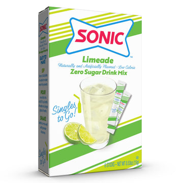 SINGLES TO GO! Sonic Singles To Go Powdered Drink Mix, Limeade, 0.54 Ounce (Pack of 12)