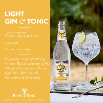 Fever-Tree Refreshingly Tonic Water, Light, 16.9 Fl Oz (Pack of 8)