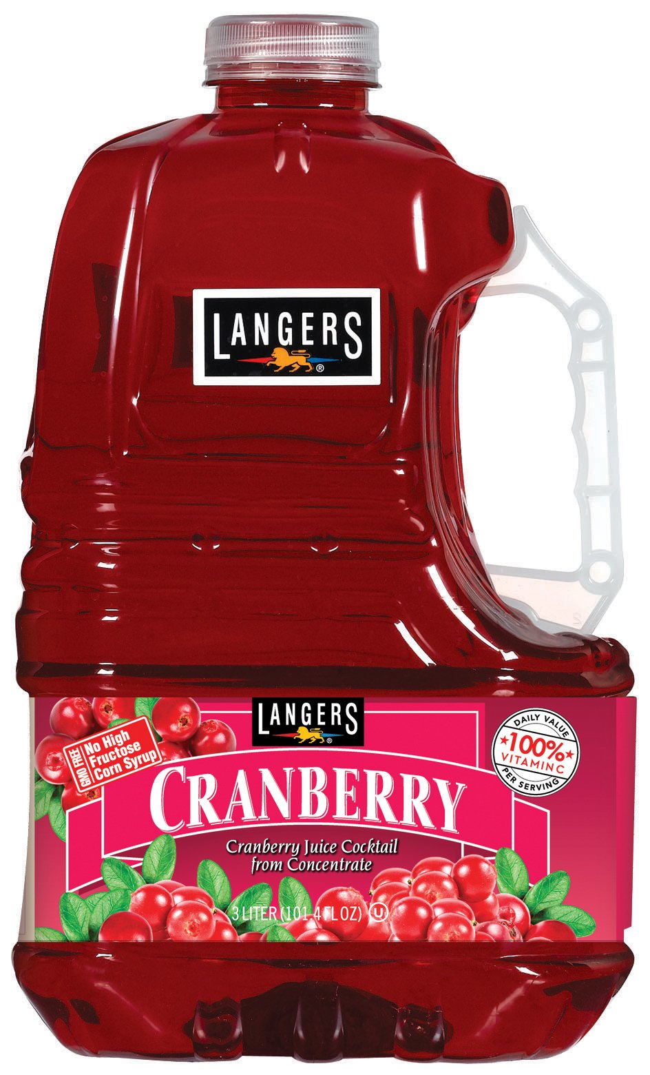 Langers Juice Cocktail, Cranberry, 101.4 Ounce (Pack Of 4)
