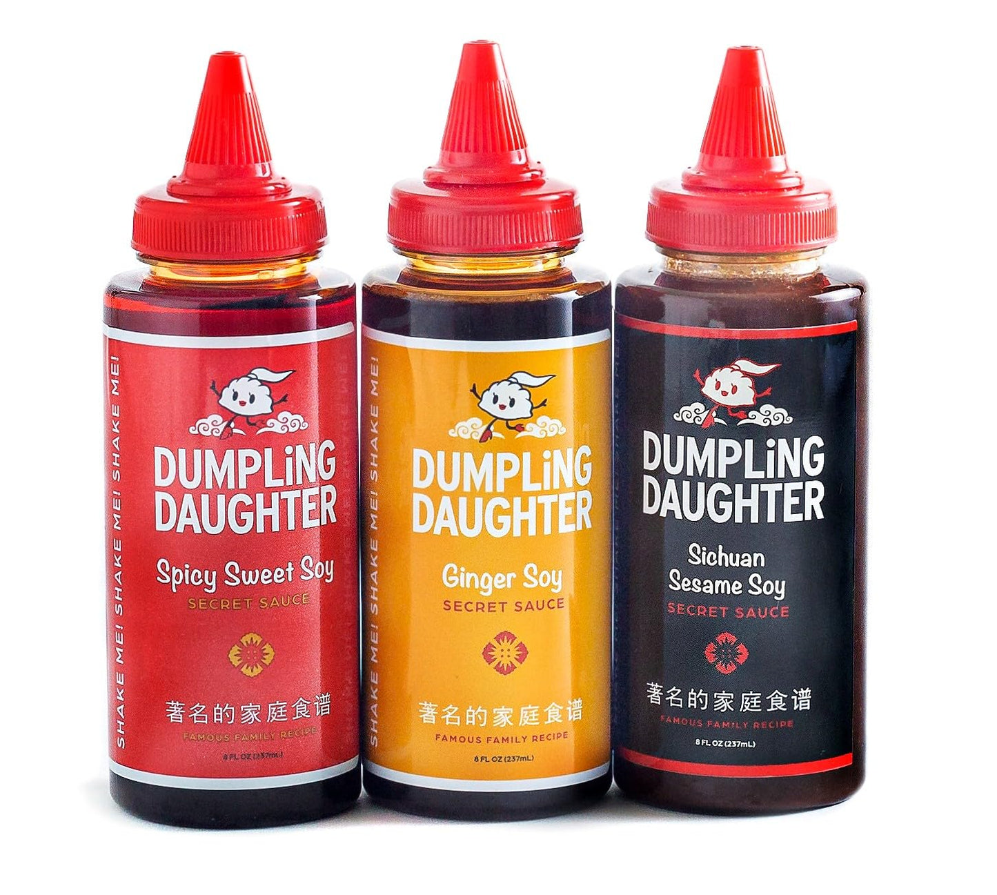 Dumpling Daughter - 3 Pack - Spicy Sweet Soy Flavor Blendger Soy Sichuan Sesame Soy (24 Fl Oz Multi-Pack)
