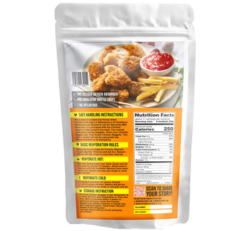 FREEZE MEAT Freeze-Dried Chicken Nuggets Cooked - Family Pack, 2 lbs, 30-Year Shelf Life, No Refrigeration Needed | Perfect for