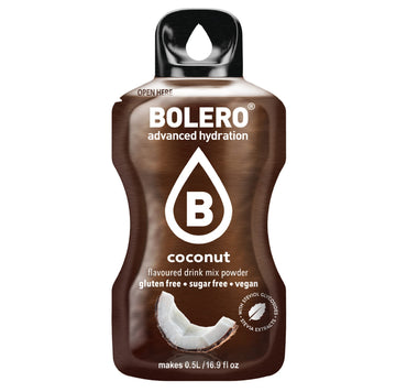 Bolero- Sugar Free Drink Mix Packets Coconut Fruit Flavors | Powdered Flavored Water Packets | 36 Small Sachet On The Go Packets