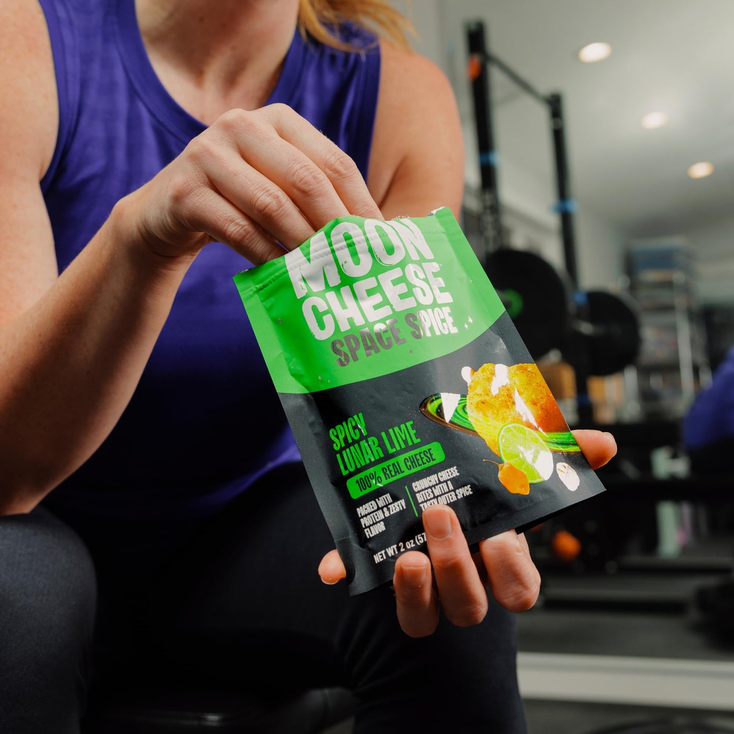 Moon Cheese Spicy Lunar Lime Crunchy Cheese Snack, 2 Oz (Pack of 3), Keto Friendly, Low Carb, Gluten-Free, 100% Real Cheese