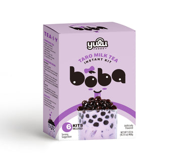 YULU FOODS Instant Bubble Pearls for Taro Milk Tea with Brown Sugar Flavor - 6 Servings