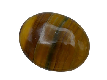 Amazing Gemstone Fluorite Palm Stone - Pocket Massage Worry Stone For Natural Body Chakra Balancing, Reiki Healing And Crystal G