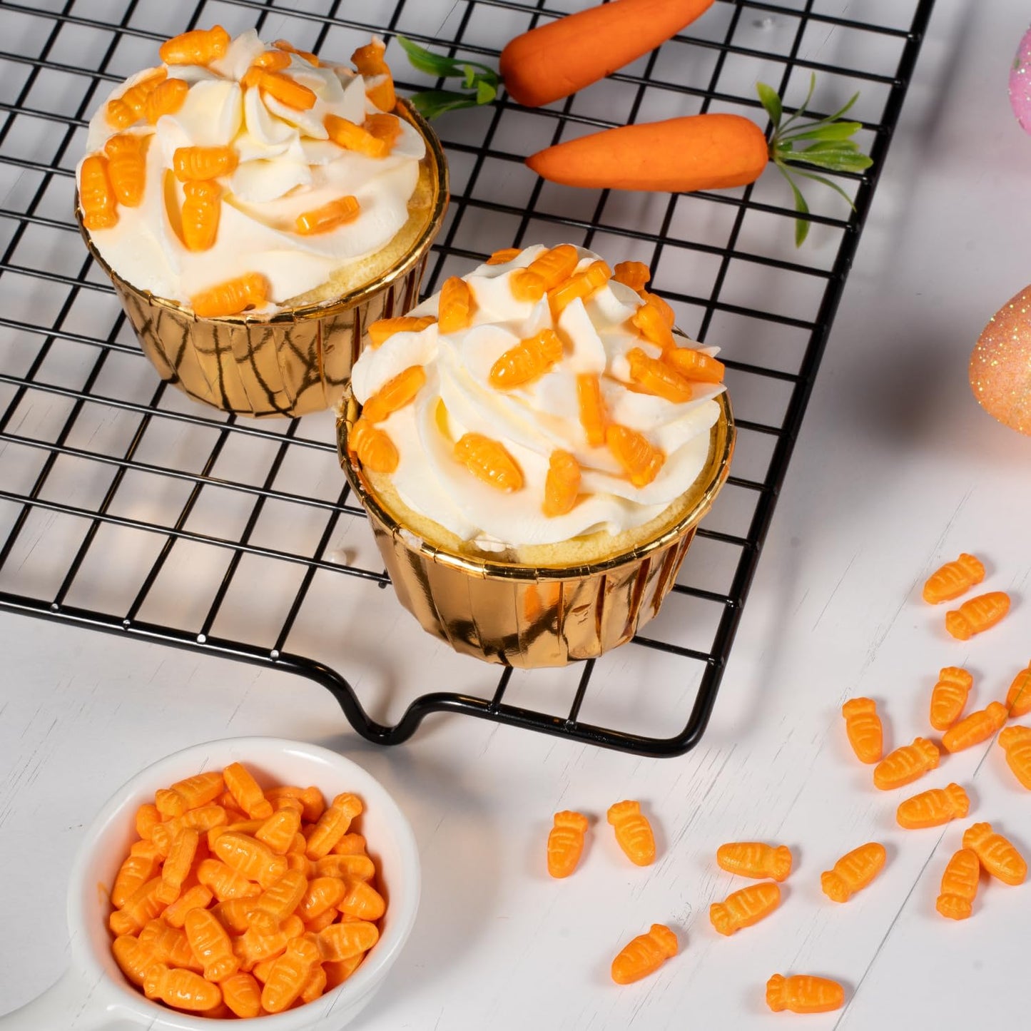 Cobakey Easter Sprinkles for Cookies, 3.52 Ounce, Edible Carrot, Perfect for Baking and Cake Decorations