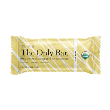 Truvani Plant Based Snack Bar | Lemon Bar 4 Pack | 6G Protein | Usda Organic And Vegan | The Only Bar | Dairy, Soy, And Gluten F