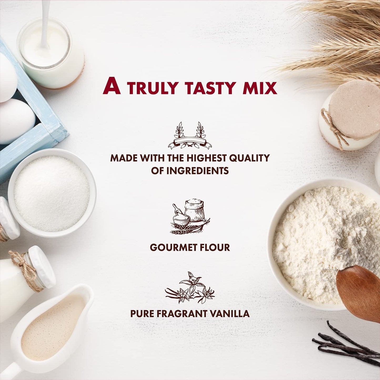 Classique Fare Belgian Waffle Mix - Makes Waffles, Pancakes, Muffins & Crepes - 1 Pound (Pack of 6) - Model 093718