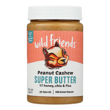 Wild Friends Super Butter Pnut Cashew Pack Of 6 Size 16 Oz (Gluten Free Gmo Free Kosher)