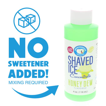 Hypothermias Shaved Ice And Snow Cone Syrup Unsweetened Flavor Concentrate - 4 Fl Oz - Makes 1 Gallon Of Ready To Use Syrup - Ho
