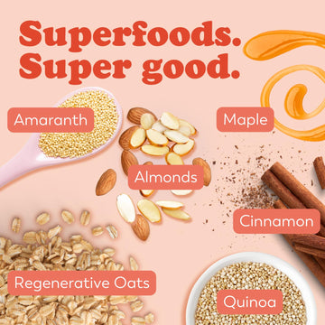 Earnest Eats Gluten Free Superfood Oatmeal, Maple Almond Cinnamon-6 Pack