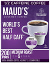Maud's Half Caff Coffee Pods, 200 ct, Medium Roast Coffee in Recyclable Single Serve Pods - 100% Arabica Coffee, Compatible with