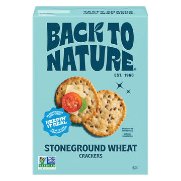 Back to Nature - Stoneground Wheat Crackers - Made with Real Ingredients like Whole Grains and Flax Seed - Non-GMO - 5 Ounce (Pa