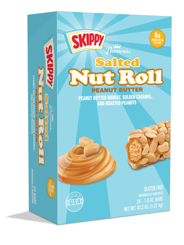 Pearson'S Skippy Peanut Butter Salted Nut Roll | Peanut, Caramel, Peanut Butter Candy | 24 Full- Size Candy Bars |Bulk, Individu