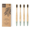 Wild & Stone | Medium Bristle Organic Bamboo Toothbrush | Four Handle Patterns | Medium Fibre Bristles | 100% Biodegradable Hand