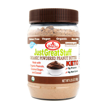 Betty Lous Just Great Stuff Powdered Organic Peanut Butter, Chocolate, 6.35 Ounce