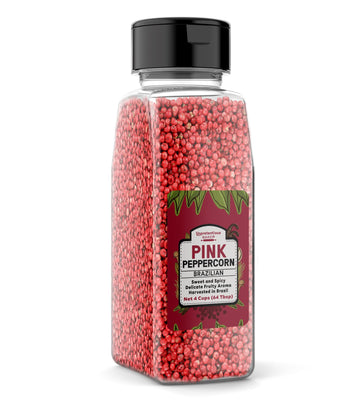 Unpretentious Whole Pink Peppercorns, 4 Cups, From Brazilian Pepper Trees, Fruity & Spicy Taste