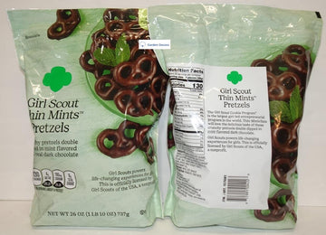 Girls Scout Thin Mints Pretzels 26oz 737g (Two Bags)