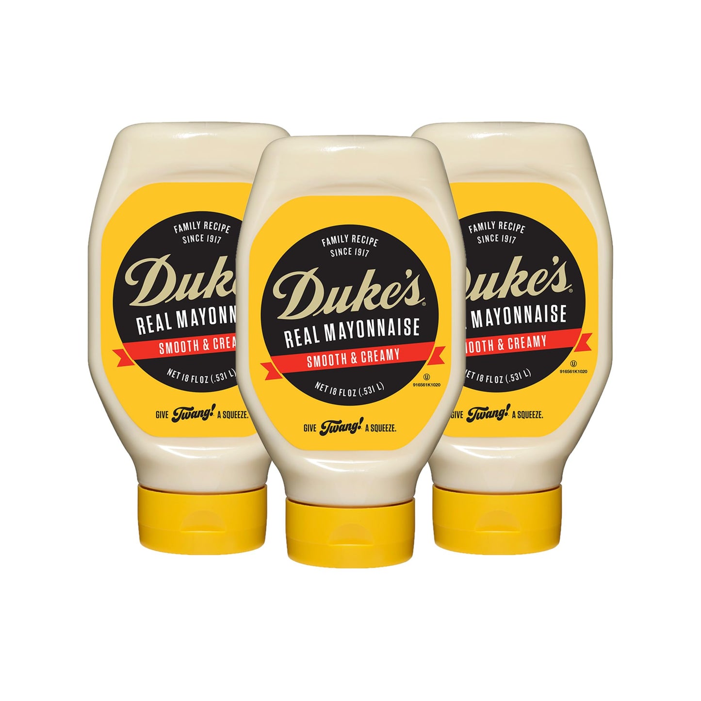 Dukes Real Mayonnaise Squeeze Bottle - Oriflavor Blendal Smooth & Creamy Taste 18 Ounce (Pack Of 3)
