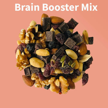 Brain Booster Nut Seed And Fruit Mix - Walnuts, Almonds, Peanuts And A Touch Of Sweetness From Dried Cranberries, Blueberries, And Chocolate. (1.75 Pound Bag)