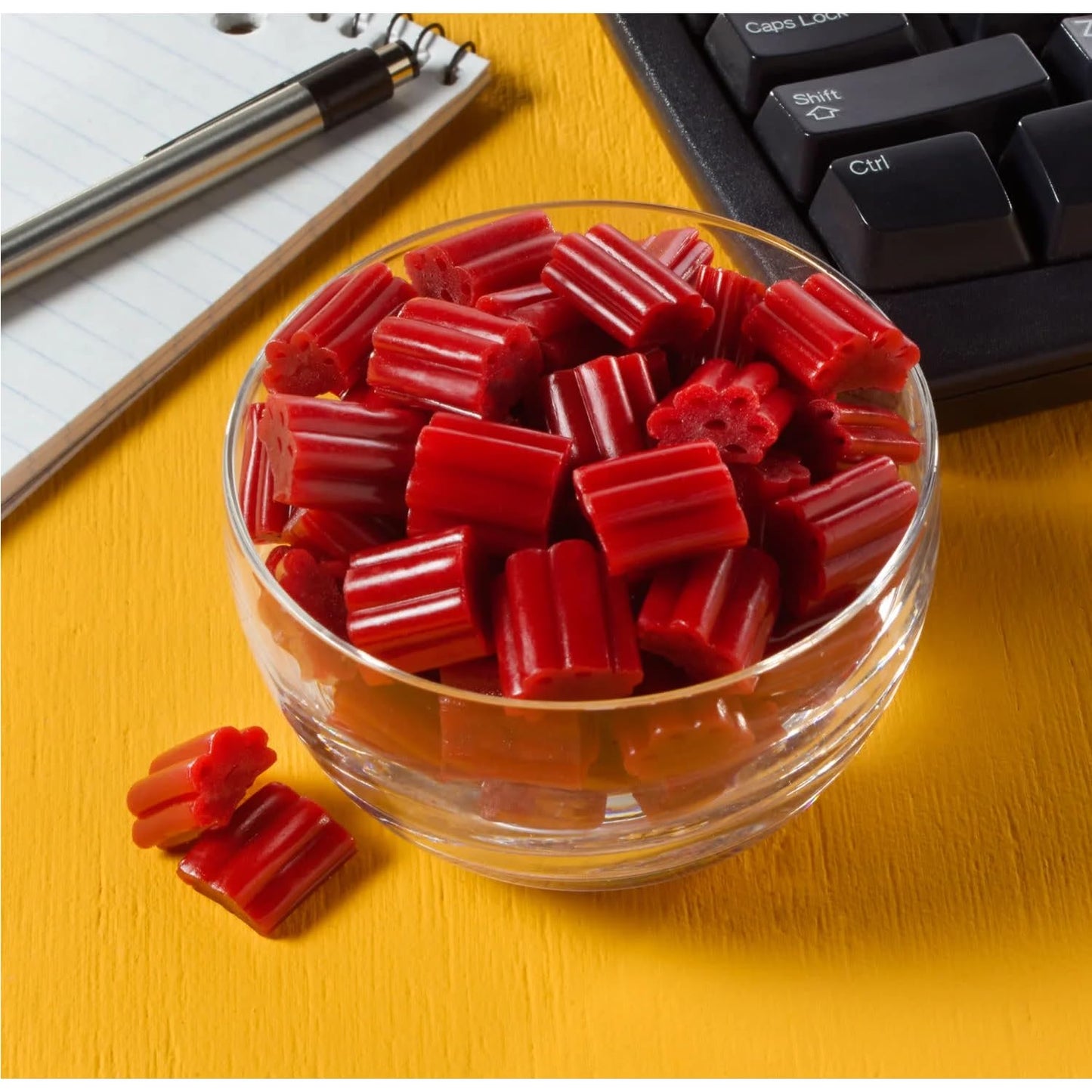 Bulk Cherry Flavored Licorice Bites 3 Pound Bag - Soft & Chewy Cherry Candy For Party Favors, Candy Buffets & Treats - Bulk Cand