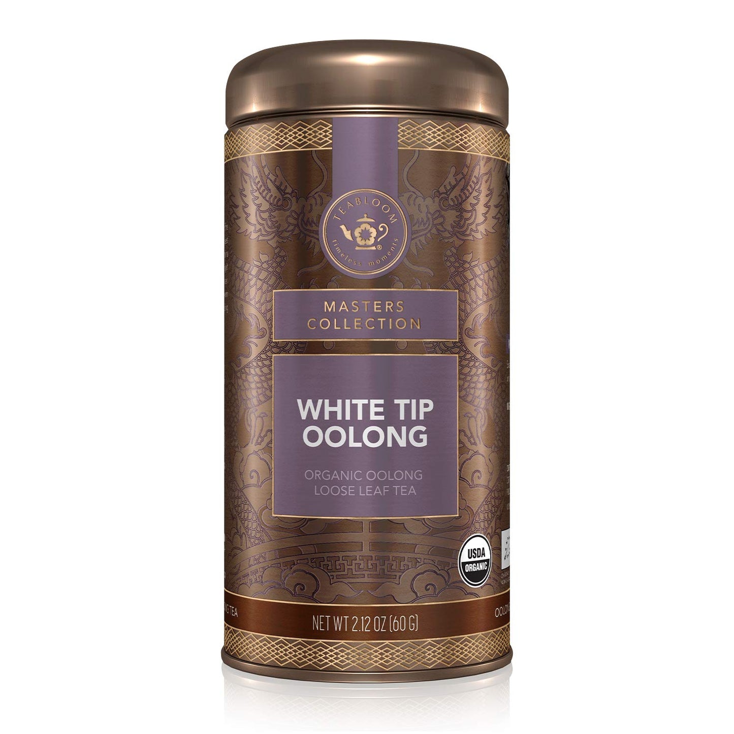 Teabloom Organic White Tip Oolong Loose Leaf Tea, Sweet And Lush With A Delicate Warm Spicy Undertone, Usda Organic, 3.53 Oz. /1