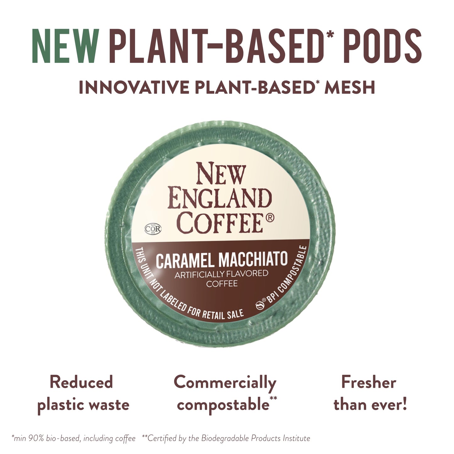 New England Coffee Caramel Macchiato Medium Roast Single Serve Pods, 12 Count Box, Ideal for Quick Coffee Fixes