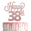 Lingteer Happy 38Th Birthday Cake Topper - Cheers To 38Th Birthday 38 Years Old Birthday Party Cake Decorations Sign.