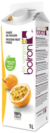 Les Vergers Boiron Passion Fruit Puree, 100% Fruit, All Natural, No Added Sugar, Non-GMO, No Preservatives, No Added Flavors, Ve