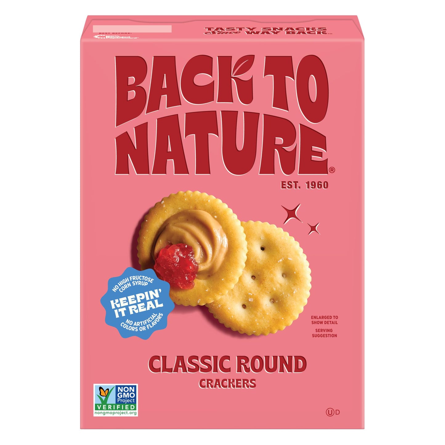 Back to Nature Classic Round Crackers - Dairy Free, Non-GMO, Made with Wheat Flour & Sea Salt, Delicious & Quality Snacks, 6.5 O