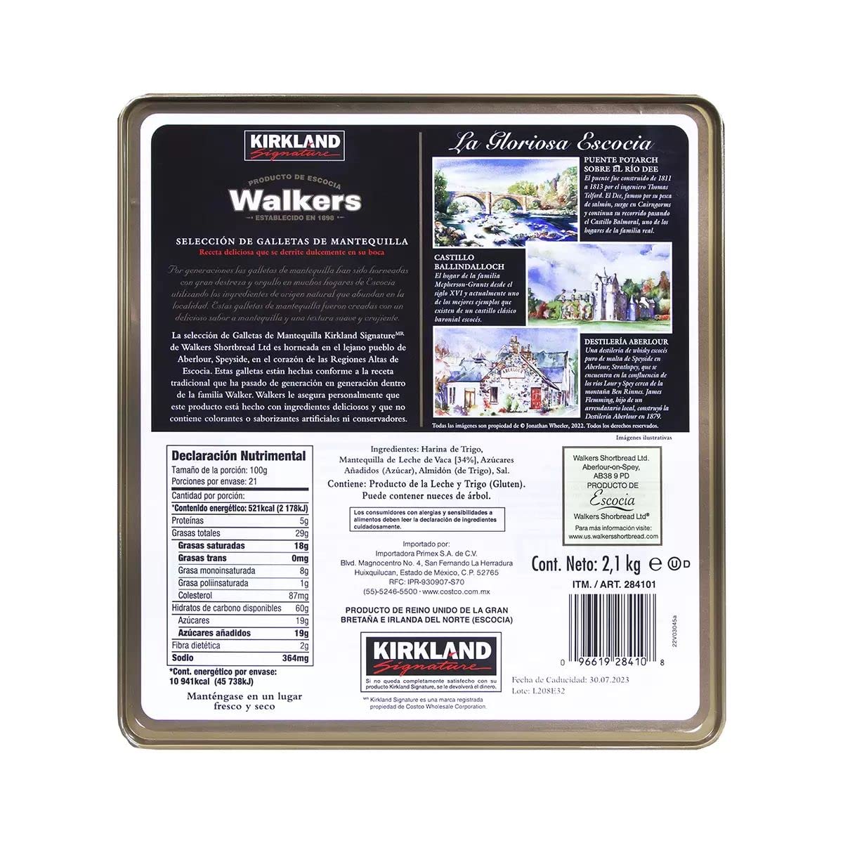 Kirkland Signature Walkers Premium Shortbread S Gift Tin, 4.6 Pound, Packaging May Vary