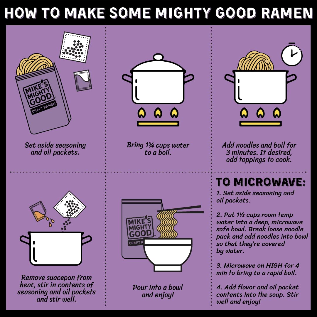 Mike'S Mighty Good Spicy Pork Tonkotsu Ramen Noodle Soup - Spicy Ramen Noodles - Instant Ramen Noodles - Non-Gmo Noodle Soup - O