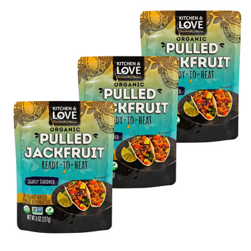 Kitchen And Love, Jackfruit Lightly Seasoned, Organic, Fully Cooked, Versatile Plant Based Meat Alternative, Gluten Free, 90 Sec