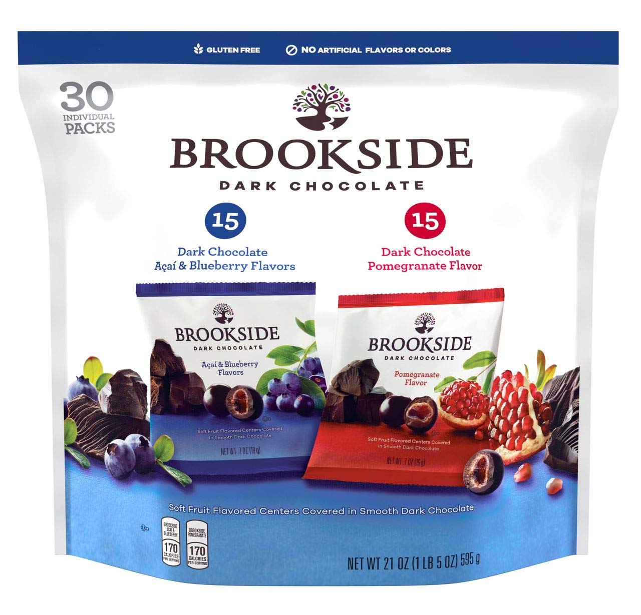 Brookside Dark Chocolate Variety Pack - 30 Count (Pack of 1) - Model B07QMP2KN2