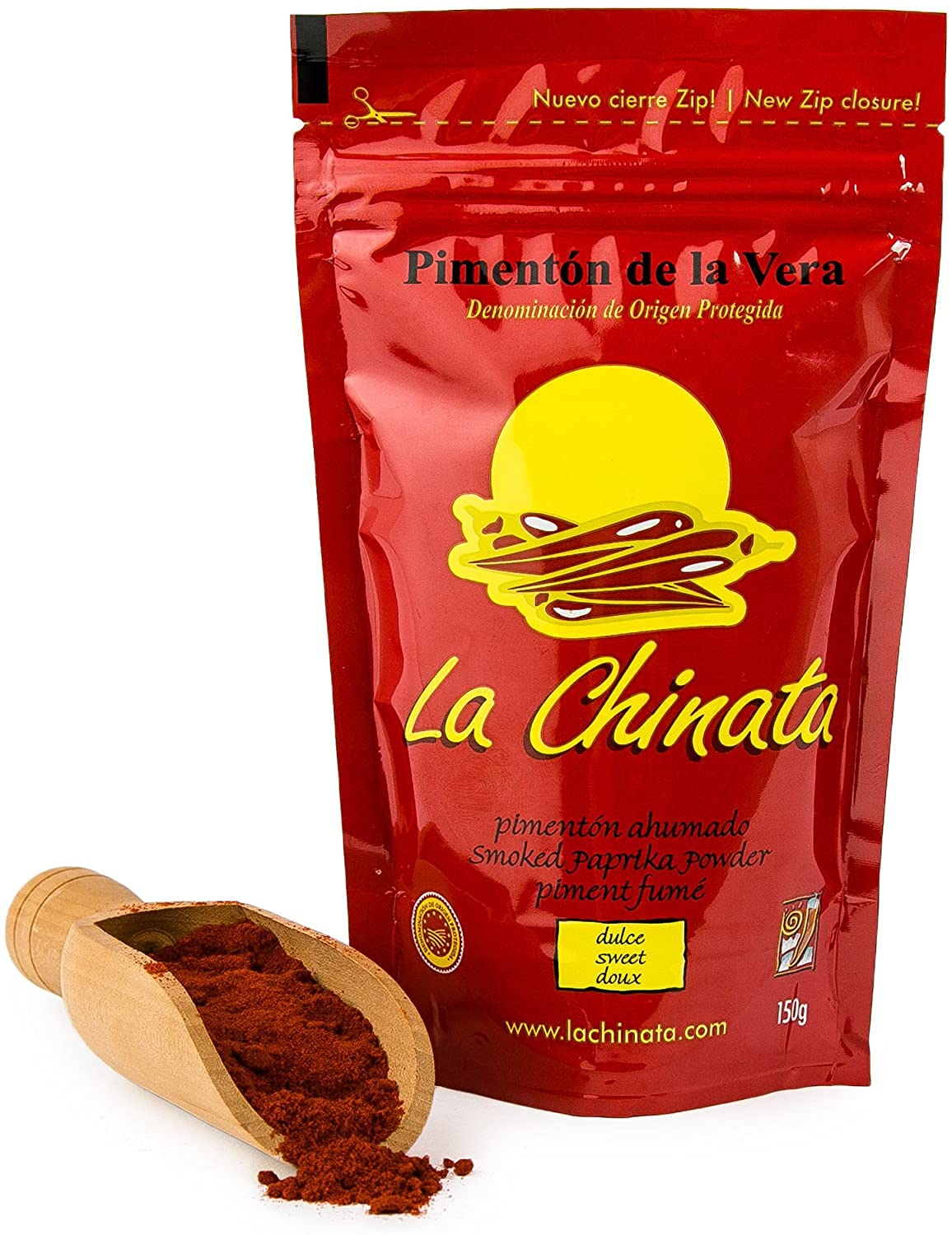 La Chinata Bitter Sweet Smoked Paprika Powder, 150g (5.29oz) Zip Bag