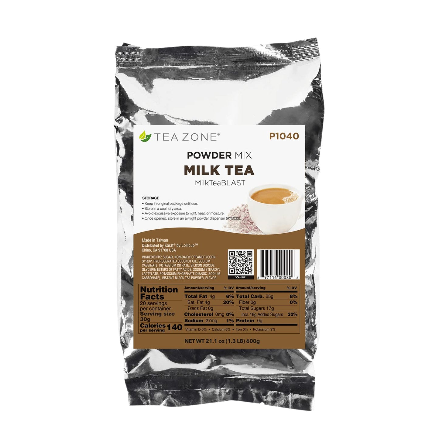 Tea Zone 1.32 Lb Milk Tea Powder