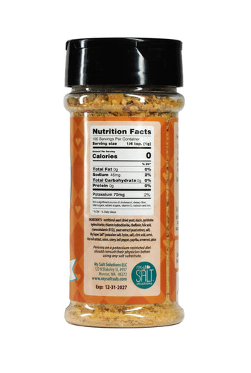 My Super Savory Salt - Low Sodium & Low Potassium Seasoning - Nutritional Yeast & Herbs - Clean Craveable Taste For Popcorn, Veg