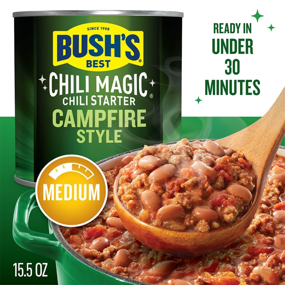 Bush'S Best, Chili Starter - Campfire Style, 15.5 Oz (Pack Of 18)