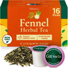 Gya Tea Co Fennel Herbal Tea Pod (16 ct) - Decaf Wellness Tea for Good Night's Rest of Bloating & Digestion