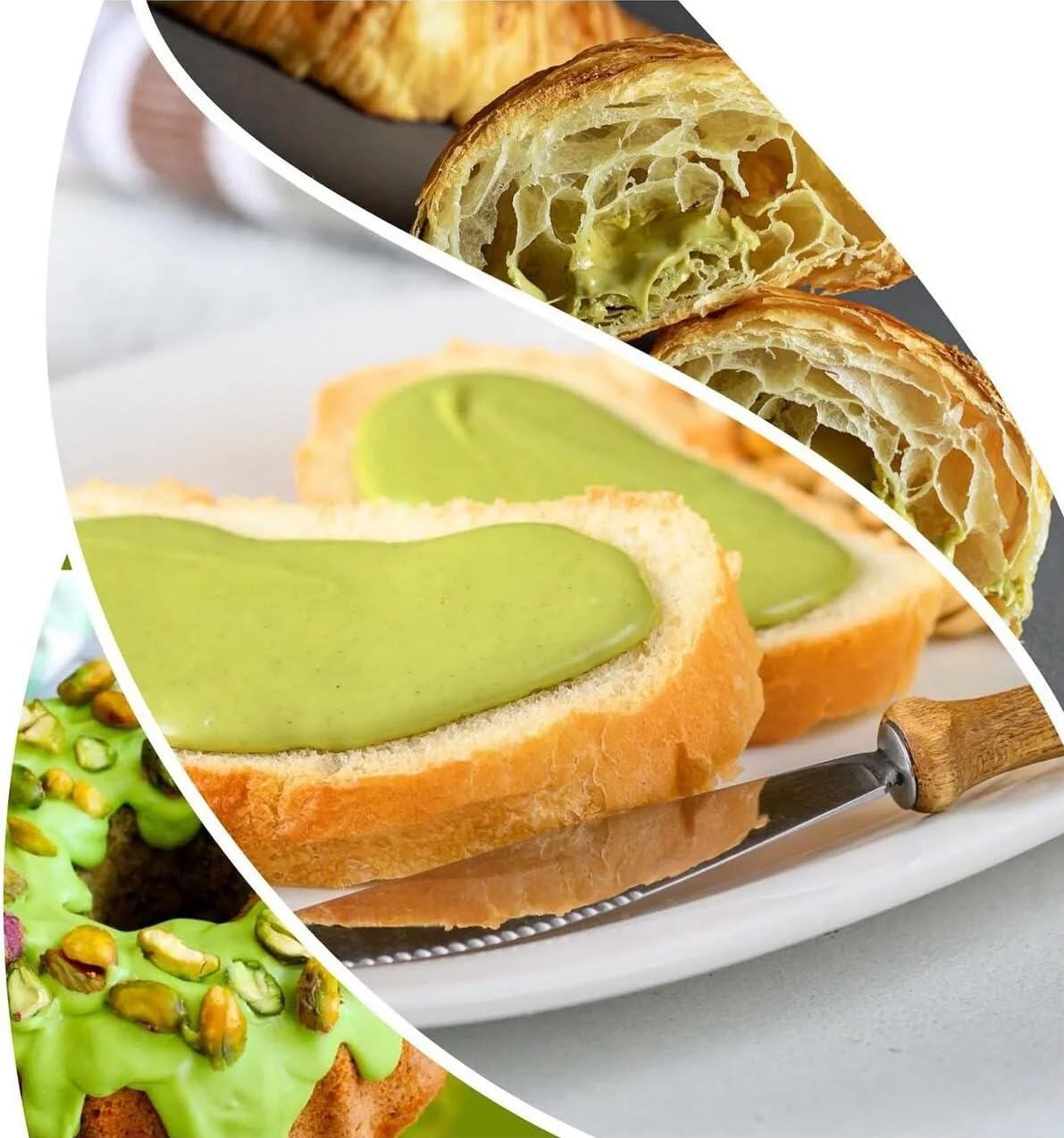 UNIQBITE Pistachio Cream Natural Sweet Butter Spread 7 oz (200g) No Palm Oil
