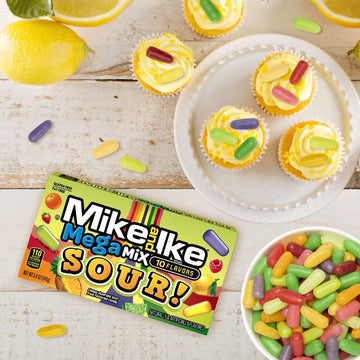 Mike And Ike Candy, Mega Mix Sour, 5Oz Theater Box, Pack Of 12